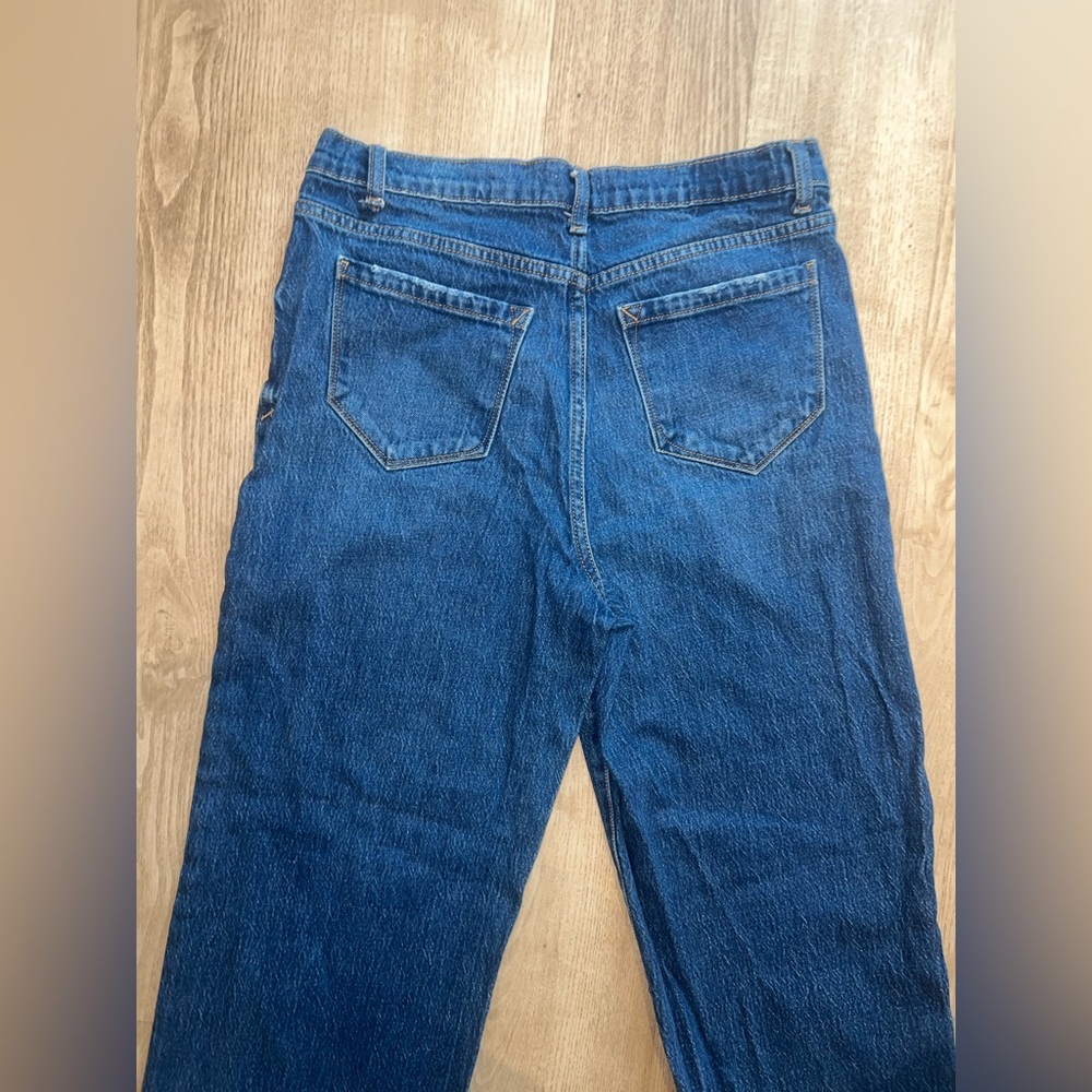 Kensie Women's Straight Leg Jeans in Dark Blue Denim - Picture 6 of 8